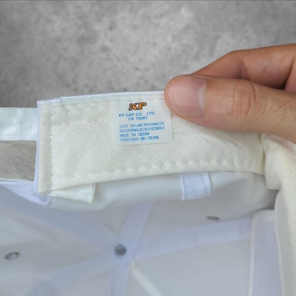 Vintage 90s 'National Championship' white satin snapback hat - Picture 3 of 3